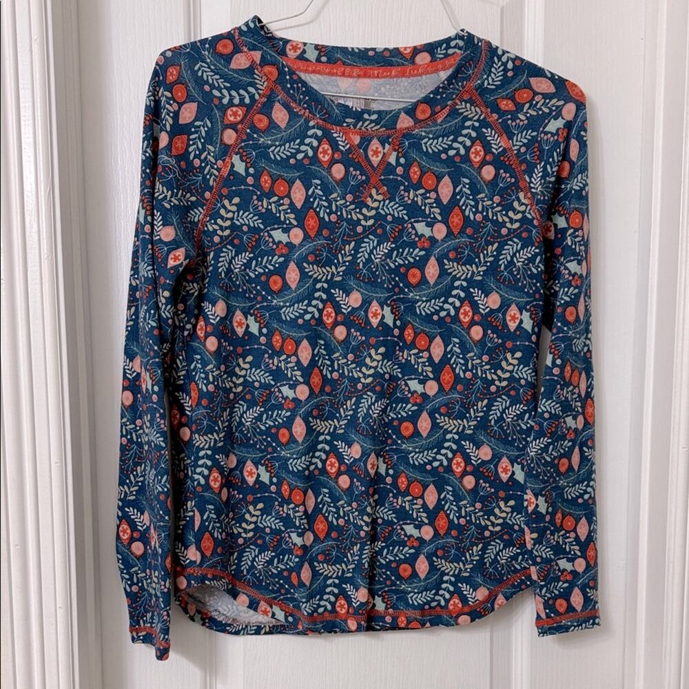 Muk Luks Printed Hacci Pajama Top Sleep Vine Multicolor S